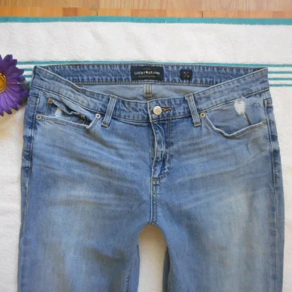 🌸SOLD🌸 LUCKY BRAND Jeans Size 14 Sweet Crop Denim - Picture 7 of 12